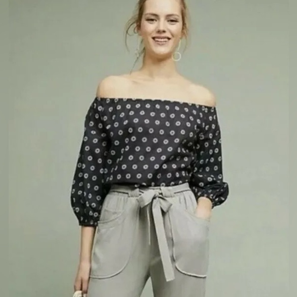 Anthropologie Maeve Maiden Off-The-Shoulder Blouse
